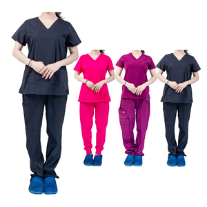 ชุดพยาบาลผ้าโพลีเอสเตอร์เนื้อนุ่มปรับแต่งได้ชุดเครื่องแบบโรงพยาบาลเอวยางยืดสำหรับฤดูหนาว - Product Image 1