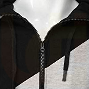 Fabricant Logo personnalisé Sweats à capuche Capuche noire Poids lourd 100% Polyester Couleur unie Sweat à capuche surdimensionné à fermeture éclair de haute qualité - Product Image 6