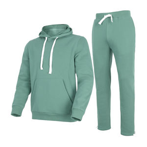 Boxy Hoodie Survêtement Ample French Terry Hoodie Survêtement Ensemble Imprimer Logo Personnalisé Coton Unisexe Hommes Polaire Tissu Bouffée - Product Image 4