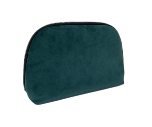 Nouveau matériau en feutre vert foncé avec logo personnalisé avec sac cosmétique de maquillage à fermeture éclair fabriqué au Vietnam - Product Image 1