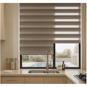 8890 persianas de cebra cuerda de cuentas de poliéster duradera personalizable cubiertas de ventana integradas con persianas y persianas - Product Image 1