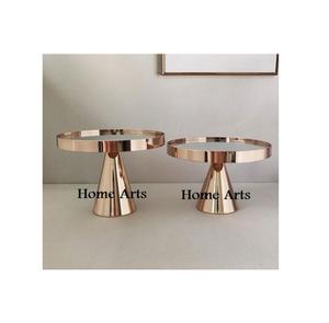 Lot de 3 présentoirs à gâteaux en aluminium Design unique Présentoir à gâteaux couleur or pour fournisseur en gros - Product Image 5