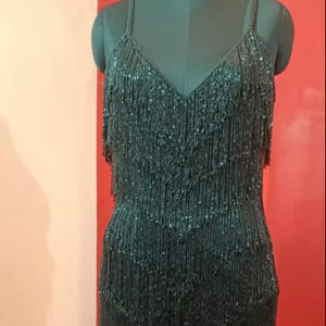 Robe de soirée Sexy longue, tenue de mariage, sans manches, décolleté en V, perlée à la main, bon marché, vente en gros, nouvelle collection - Product Image 1