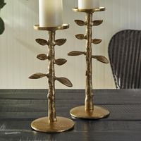 Candelabro de Latón y Aluminio Hecho a Mano, Edición Limitada, Acabado Premium, Decoración de Hogar de Alta Gama