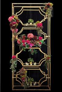 Panel de pared de vela de Metal para escenario de recepción, accesorios de arco de boda de fibra redonda para decoraciones de fiesta, zócalos de número de modelo - Product Image 3