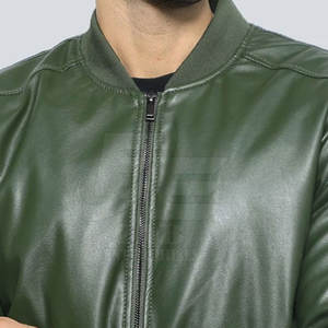 Chaqueta de cuero de motocicleta de piel de vaca para hombre de moda con cuello levantado duradero para el invierno en Pakistán - Product Image 4