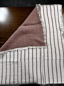 ผ้าห่มผ้าฝ้าย100% 8ชั้นสีม่วงมัสลินสำหรับทารกและเด็กขนาด120x100ซม. สีปะการัง - Product Image 6