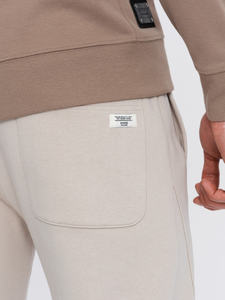 Survêtement de sport unisexe décontracté Survêtement de fitness de couleur unie Impression bouffante Deux pièces Pantalon de survêtement à capuche Plus Size Hiver - Product Image 2