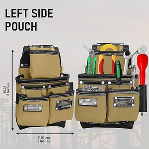 Sacs à outils pour électriciens en cuir de vachette de haute qualité, grande capacité, robustes, écologiques, personnalisables, adaptés aux voyages, pour les constructeurs - Product Image 4