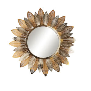 Miroir mural en métal de première qualité Art décoratif mural élégance décoration de la maison miroir mural pour hôtel salon chambre - Product Image 6