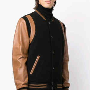 Meilleur design de veste universitaire pour hommes vêtements d'hiver professionnels de haute qualité veste légère et décontractée à fermeture éclair vente à chaud - Product Image 6