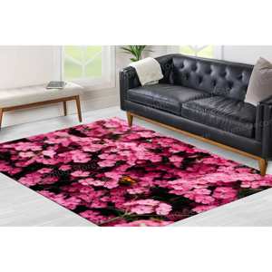 Alfombra con Estampado Floral, Fácil de Limpiar, para Entrada, Decoración de Salón, Regalo, Alfombra de Chenilla - Product Image 3