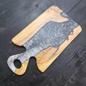 Tabla de cortar de madera para pizza con asa para pizzas, hornear pan, frutas, verduras y madera de queso - Product Image 6