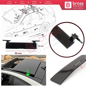 ฝาครอบพอร์ตแร็คหลังคาแบบพาโนรามา BSR516 95*20มม. สำหรับ S204 W204คลาส C C204 2007-2015 20469071829040 - Product Image 5