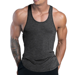 <b>Men's</b> Deep Cut Tank Top Casual <b>Vest</b> Workout Gym Wear Solid Seamless Sleeveless Sports Singlet <b>Muscle</b> Style Gym <b>Men</b> Tank Top - Product Image 1