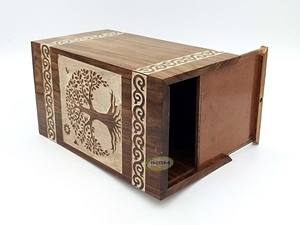 Funeral Supplies Cremation <b>Memory</b> Collector / for Adult & Ashes / Tree and Birds with White Design Ash box Suitable for Cemetery - Product Image 6