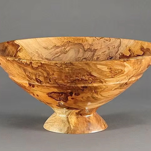 Bol à pâte en bois artisanal polyvalent et parfait, fait à la main pour les fruits ou les salades, vintage, de haute qualité, rustique, style ferme - Product Image 1