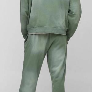 Blank Washed Oversized <b>Hoodie</b> and Jogger Set Hot Selling Pullover Cotton Baggy Tracksuits for Men - Product Image 5