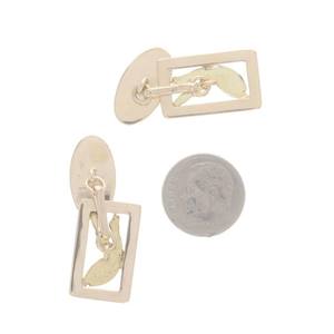 Boutons de manchette émail vintage canard volant pour hommes bijoux de mode véritable or jaune 18 carats oiseaux aquatiques bijoux botten - Product Image 2