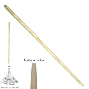Conico in Legno di Mango 1200x28 mm. Rastrillo in Metallo - Product Image 1