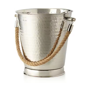 Cubo de hielo de aluminio decorativo para el hogar con revestimiento de latón para el hogar, artículos de hotel, restaurante, precio barato al por mayor decorativo - Product Image 3