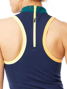 Col haut avec une fermeture éclair Power Zip Back Workout Tank Top Block Taille haute Workout Legging pantalon long sportswear biker leggings - Product Image 4