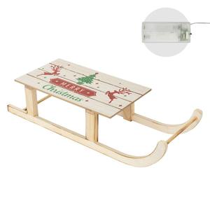 Recién llegado, suministros de decoración navideña de Metal galvanizado, trineo navideño con acabado rústico para decoración al aire libre - Product Image 4