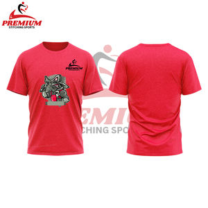 T-shirt en coton épais pour hommes Streetwear surdimensionné personnalisable avec col rond manches courtes motif solide Style décontracté - Product Image 1