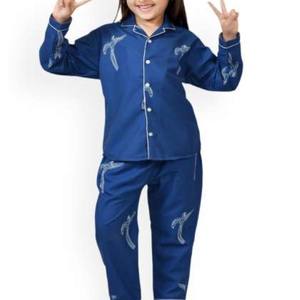 Multi-patrón de manga larga pantalones pijamas lindo dibujos animados ropa de casa conjunto de fábrica al por mayor ropa de dormir para niñas - Product Image 2