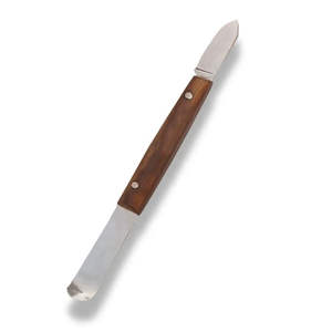 Spatule de mélange dentaire en acier inoxydable avec manche en bois, spatule de mélange de plâtre dentaire, outils par SurgiRight - Product Image 1