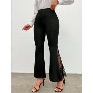 Leggings de Pierna Ancha con Detalle de Encaje para Mujer, Modelo 31080-Negro, de Jane's - Product Image 6