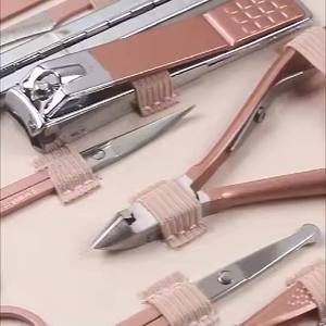 Ensemble de manucure personnalisé avec logo, coupe-ongles, kit de soins personnels, acier inoxydable, toilettage professionnel, ensemble de coupe-ongles 10 en 1, pédicure - Product Image 6