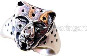 Anillo de Hombre, Anillo de Pantera con Puntos, Artesanía Detallada, Joyería con Cabeza de Animal, Joyería Hecha a Mano, Anillo de Plata de Ley 925 Sólida Personalizable - Product Image 6