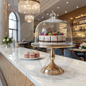 Support à gâteau rond en métal de qualité supérieure - Durable et écologique pour la présentation et le service - Product Image 1