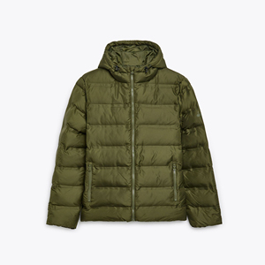 Veste matelassée imperméable High Street pour hommes, veste d'hiver Design personnalisé avec manteau à capuche Service OEM du Pakistan - Product Image 2