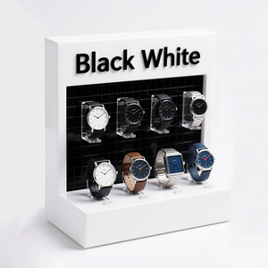 Di lusso acrilico orologio Stand espositore vetrina espositore gioielli Display orologio Stand per negozio al dettaglio - Product Image 3