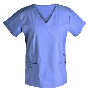 OEM manga corta enfermera Scrubs Set para hombres y mujeres Jogger pantalones con tejido médico superior Hospital enfermería uniformes - Product Image 2