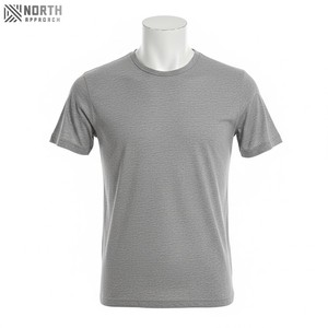 No Shrinkage Custom Design Logo Mens Washed Short Sleeve Ribbed <b>Mock</b> <b>Neck</b> Black Oversized T-shirts High Quality men tshirt's - Product Image 2