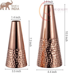 แจกันดอกไม้โลหะทำมือสุดหรู ดีไซน์เรียบหรูมีสไตล์ร่วมสมัย ปรับแต่งสีได้ - Product Image 4