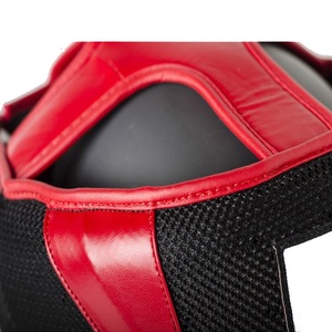 Équipement de boxe avec logo personnalisé casque de sécurité réglable casque de boxe pour l'entraînement prix de gros protège-tête en cuir véritable - Product Image 3