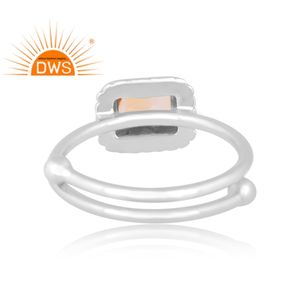 Joyería personalizada apilable de piedras preciosas de citrino Natural de plata fina de la mejor calidad para regalo de mujer para ella - Product Image 4