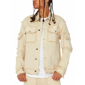 Custom Logo Stylish Design Sports Distressed <b>Jacket</b> for Men New Design Hot Sale Men's High Quality <b>Denim</b> <b>Jacket</b> - Product Image 1