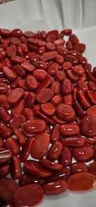 พลอยปะการังแดงธรรมชาติทรงรีสำหรับทำเครื่องประดับ ขนาดและน้ำหนักคละแบบ จากราชสถาน - Product Image 3