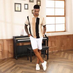 Prix de gros Fabricant pakistanais Dernier style T-shirt polo pour hommes T-shirt en coton et polyester imprimé en couleur unique - Product Image 6