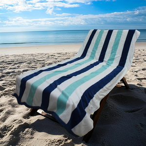 Ensemble de serviettes de plage de bain 100% coton de haute qualité 600 GSM Extra Large très absorbant à séchage rapide Logo personnalisé imprimé OEM disponible - Product Image 5