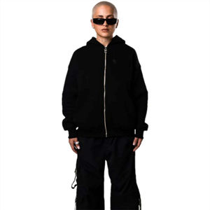 Sweat à capuche épais et zippé pour hommes, personnalisé, essentiel, sweat-shirt décontracté de haute qualité pour hommes pour l'hiver, brodé ODM - Product Image 1