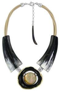 Collar de cuerno de búfalo lacado natural Muchos colores disponibles Collar de cuerno de búfalo natural Producto indio hecho a mano - Product Image 3