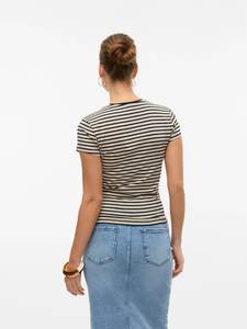 Camisetas de cuello redondo para mujer con estilo a rayas, de nuevo estilo prendas de vestir, ropa de verano a la moda, camisetas femeninas - Product Image 3