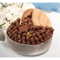 Mangkuk coklat logam kualitas tinggi warna emas dan putih mangkuk manis buatan tangan keluaran terbaru dekoratif mewah Server permen logam