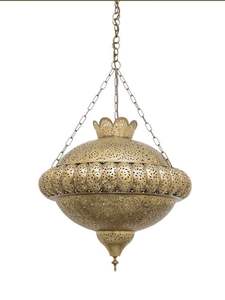 Diseño troquelado hecho a mano lámpara colgante árabe hsmging diseño personalizado de lujo portavelas de Venta caliente - Product Image 6